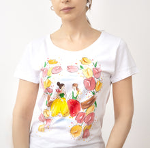 Carica l&#39;immagine nel visualizzatore di Gallery, t-shirt manume dipinta a mano cotone 
